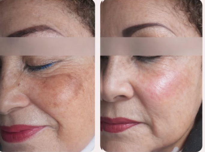 Antes y después de re-epitelización cutánea